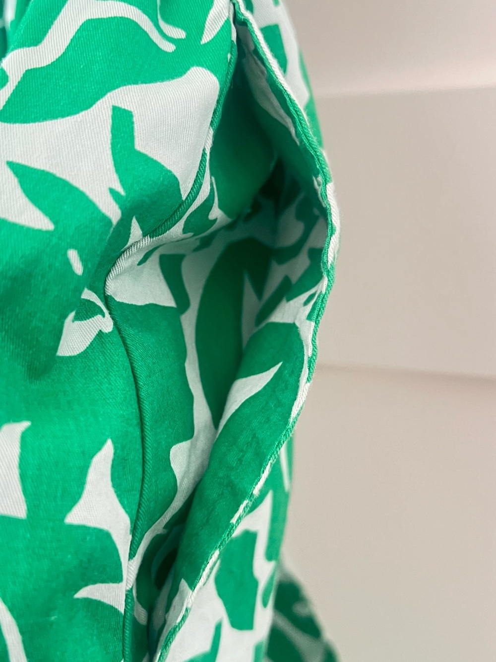 FREE ASSEMBLY | 100% Cotton Green Abstract Midi Shirt Dress S - Picture 4 of 13